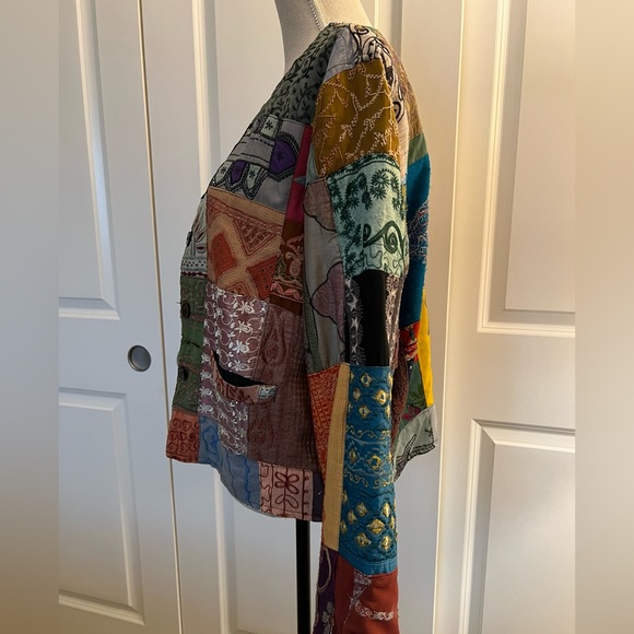 Sacred Threads Multicolor Patchwork Jacket - Picture 4 of 16